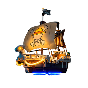 适用于乐高灯饰展示盒75639航海王前进梅利号海贼船积木灯光配件