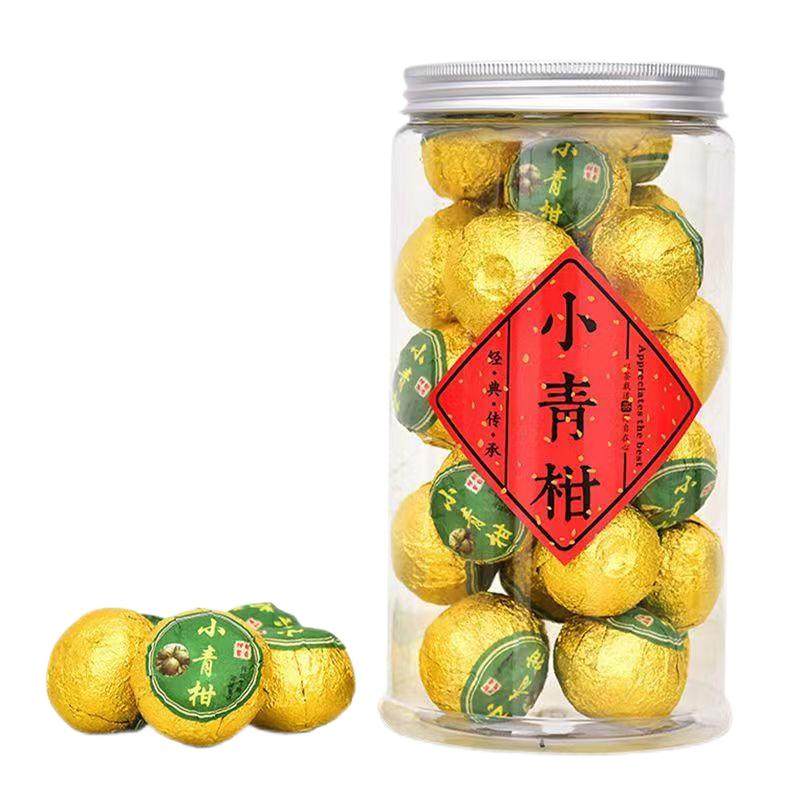 正宗新会小青柑特级陈皮宫廷普洱茶生晒陈皮柑熟茶罐装茶叶礼盒装