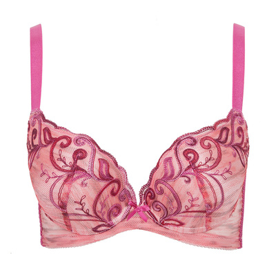 古今女士内衣3/4杯刺绣聚拢型