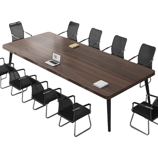 会议桌长桌简约现代长方形工作台长条洽谈桌子小型办公室桌椅组合