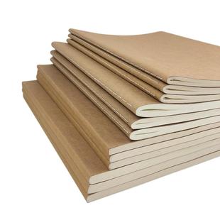 高中车线笔记本横线作业本b5中小学牛皮纸日记可平摊铺加厚大学生a4横线白纸空白复古定制考研考试专用记事本