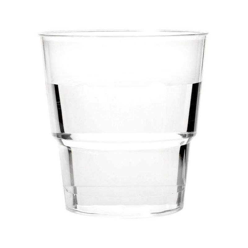 一次性航空杯家用水晶杯加厚硬塑八角杯饭店酒吧啤酒杯耐高温杯子