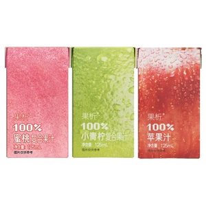 柠檬共和国蜜桃水果汁迷你便携装125ml*12盒-保质期至2026/1/15