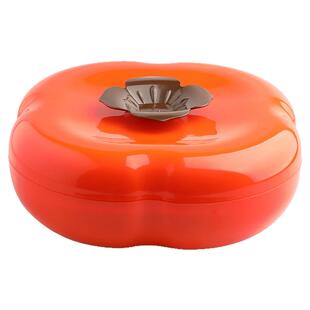 2026新年柿柿如意果盘家用客厅茶几糖果零食盘带盖瓜子干果收纳盒