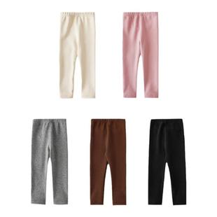 幼悠女童亲昵贴贴无骨缝合多色加绒打底裤儿童柔软亲肤保暖弹力裤