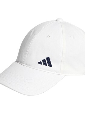 adidas阿迪达斯白色简约遮阳帽子鸭舌棒球帽夏中性运动帽 KT6075