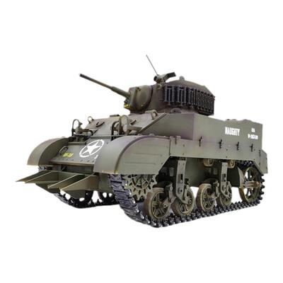 库兵客M5A1坦克冒烟带伸缩遥控车