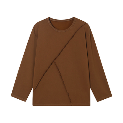 WATEREVER长袖抓绒T恤解构拼接