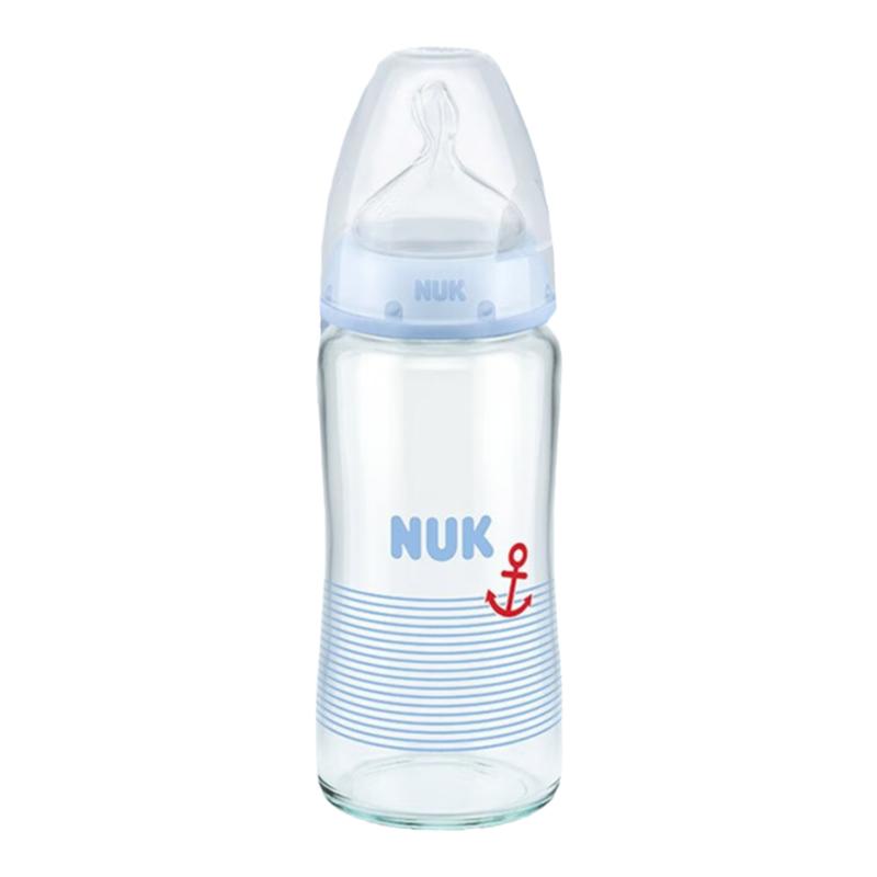 德国NUK婴儿玻璃奶瓶防胀气防呛