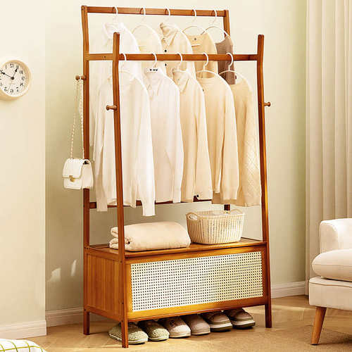 挂衣架落地衣帽架卧室简易衣柜挂衣服架子挂衣杆置物架家用收纳架