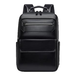 【黑武士】男士双肩包皮质休闲旅行商务电脑背包初高中大学生书包