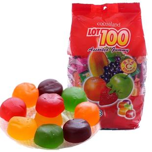 马来西亚LOT100一百份芒果味混合水果味果汁软糖150g 果汁芒果糖