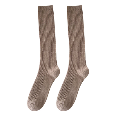 不会丢的袜子 美拉德粗线小腿袜女芭蕾风搭配小皮鞋显腿细堆堆袜