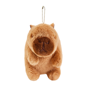 卡皮巴拉TheGreenParty吐泡泡钥匙扣水豚毛绒公仔书包挂饰小挂件