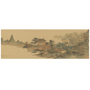 中古风宋代美学茶室棋牌室壁纸饭店会所背景墙纸民宿美容院壁画