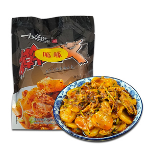 小孟华呱呱陕西宝鸡岐山擀面皮手撕面筋开袋即食西安小吃手工凉皮