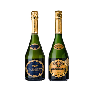 【自营】法国原瓶进口香槟金奖AOC白葡萄酒桃红起泡酒双支礼盒装