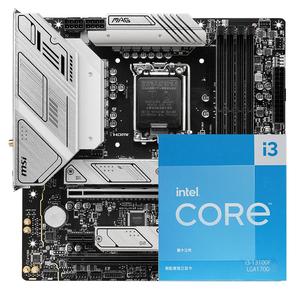 英特尔i5 12400/13400散片搭微星H610/B760迫击炮电脑主板cpu套装