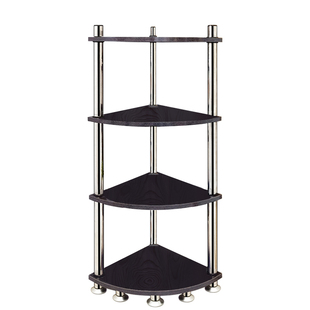 加厚不锈钢放锅架子厨房置物架扇形角落收纳架落地三角架厨具用品