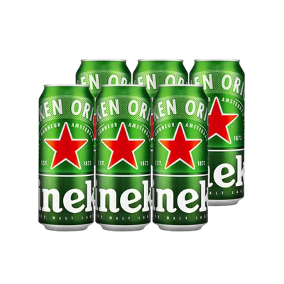 喜力啤酒500mlHeineken/经典罐装全麦酿造拉罐节日送礼黄啤