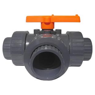 UPVC三通球阀活接分水阀阀门带开关dn50 80 15换向阀切换阀T型L型