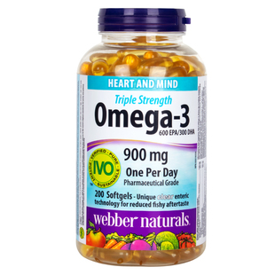 加拿大Webber伟博高浓度深海鱼油Omega3护心脑成人DHA韦博200粒