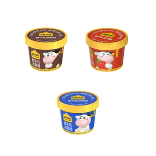 【年货节】认养一头牛鲜牛乳冰淇淋杯装巧克力草莓雪糕批发60g/杯