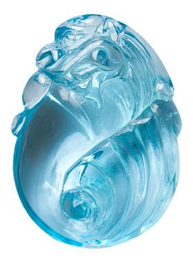 天然瑞士蓝证书托帕石吊坠