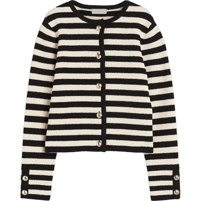 H&M小香风条纹针织开衫