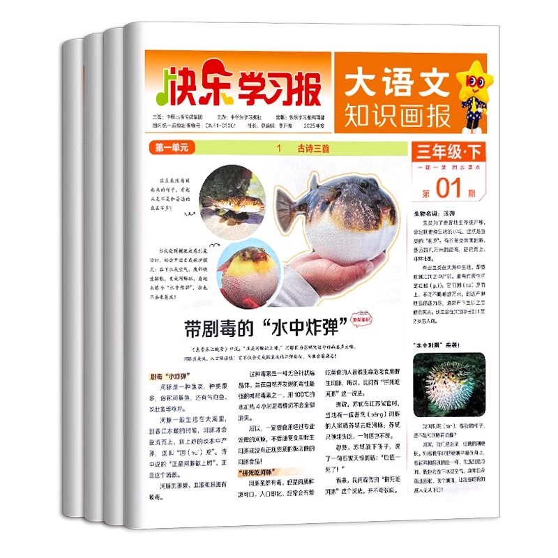 快乐学习报大语文知识画报杂志2026秋季/2027年春季全年/半年订阅同步课堂教材一二三四五六趣味阅读人教版2025阳光少年报天星教育