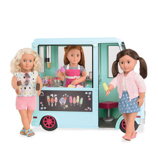 Our Generation偶季娃娃og冰淇淋车儿童过家家仿真玩具女孩冰激凌