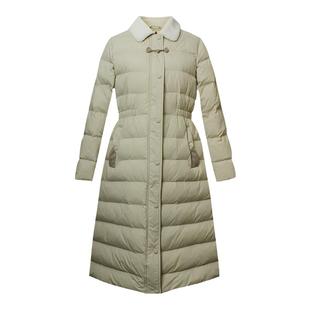 纻衣复古温婉羽绒棉服2025冬季新品女盘扣拼接棉衣加厚中长款外套