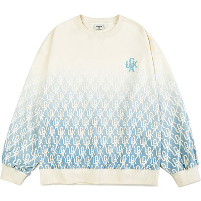 GUUKA渐变满印圆领卫衣