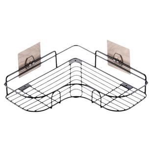 卫生间免打孔壁挂三角置物架洗手间厕所洗漱台墙角铁艺浴室收纳架