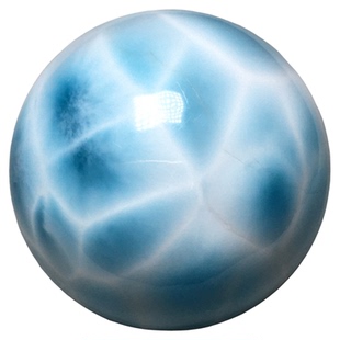 天然海纹石圆珠DIY配饰单珠拉利玛散珠无孔水晶手串多宝单颗珠子