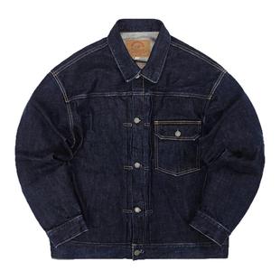 WIROTE/威络日系贴袋轻养牛款 官方脱浆宽松赤耳原牛牛仔夹克外套