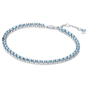 [新年礼物]Pandora潘多拉恒耀浅蓝网球手链精致闪耀时尚情侣