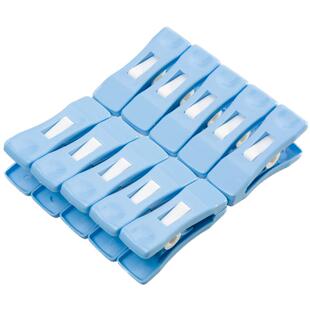 10只装加厚大号防风夹纯塑料衣服夹渔网夹晾衣夹子被单夹可海里用