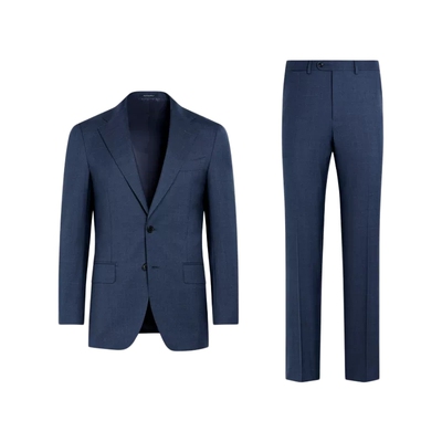 Suitsupply中蓝色羊毛西装套装
