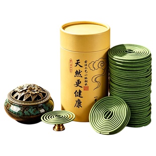 艾草蚊香檀香栀子花家用卧室持久留香房间驱蚊香薰厕所盘香沉香炉