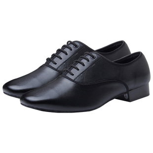 真皮男士摩登舞鞋牛皮广场舞成人拉丁舞软底国标男式交谊跳舞蹈鞋