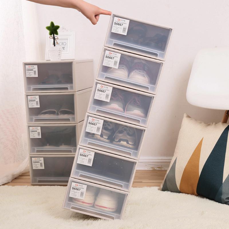 透明鞋盒抽屉式塑料收纳盒家用防潮加厚鞋子收纳男女鞋盒子整理箱