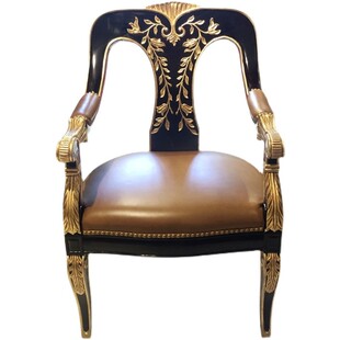 欧式休闲椅美式古典扶手沙发椅别墅实木高背椅单人沙发老虎椅现货