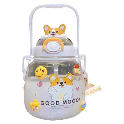 可爱超萌学生喝水壶防摔塑料杯子