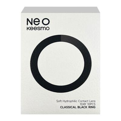 Neo可视眸美瞳经典小黑环自然彩色隐形眼镜近视大小直径日抛10片