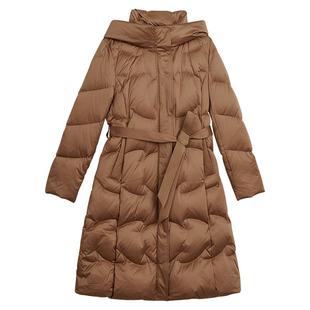 YINER音儿专选女装冬季法式长款高克重0压感蓬松保暖连帽羽绒服