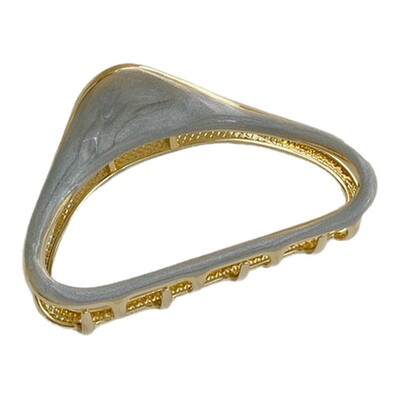 FUNCOCO｜珠光流沙~简约设计感后脑勺盘发抓夹高级百搭金属鲨鱼夹