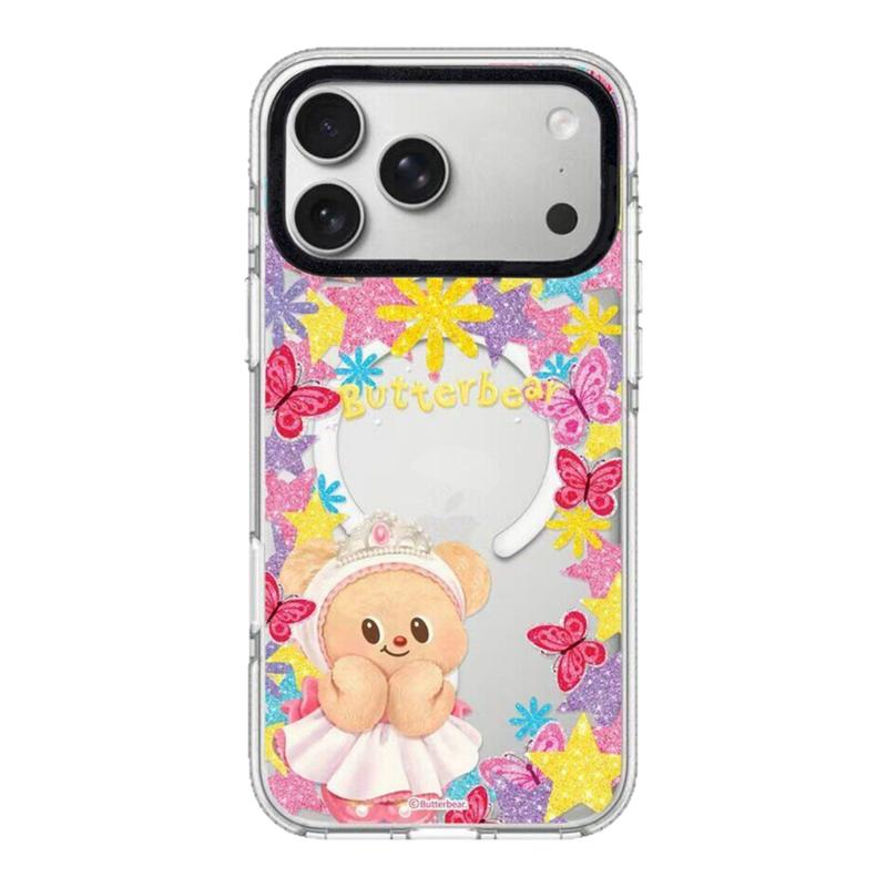 【韩国代购】白边爱心裙黄油小熊适用iphone17手机壳苹果17/16/15promax防摔14pro/plus磁吸Magsafe苹果13/12