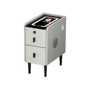 超窄小型智能床头柜多功能无线充电指纹锁简约现代轻奢实木窄边柜