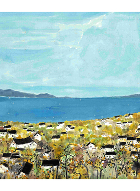 杨纪文-海边人家 限量版画 简约客厅书房新中式田园装饰画带装裱